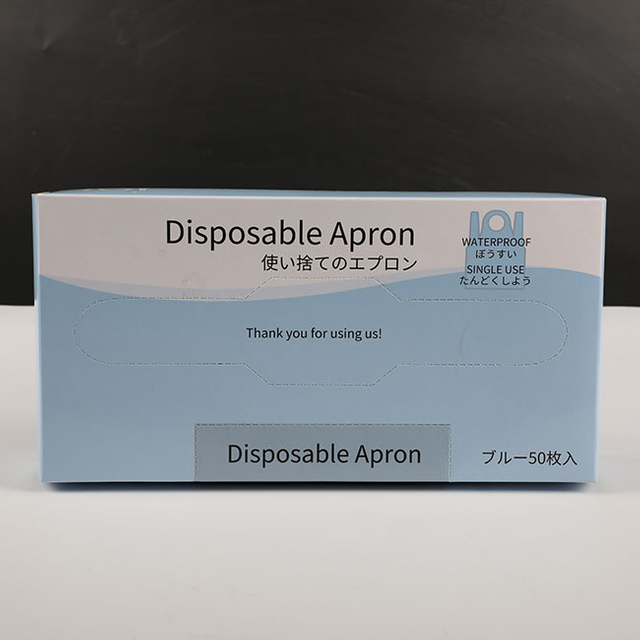 Multi-Colors Disposable Apron PE Food Contact Sanitary Apron Box Packaged