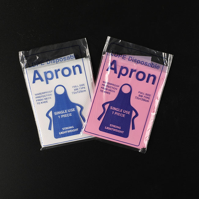 Multi-Colors Disposable Apron PE Food Contact Sanitary Apron Single Packaged