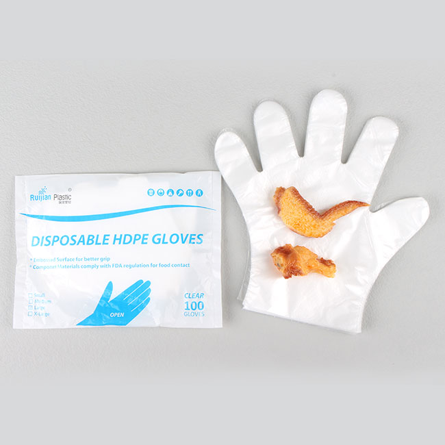Disposable PE Gloves on Bags Personal Protecting, Cleaning,washing, Household Plastic GloveFactory Wholesale Disposable Food Grade PE Gloves Household Gloves 100pcs/Bag