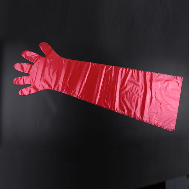 Full Arm VET Gloves PE Disposable Oversleeve Veterinary Long Gloves Stretchable Waterproof Anti-Puncture Gloves